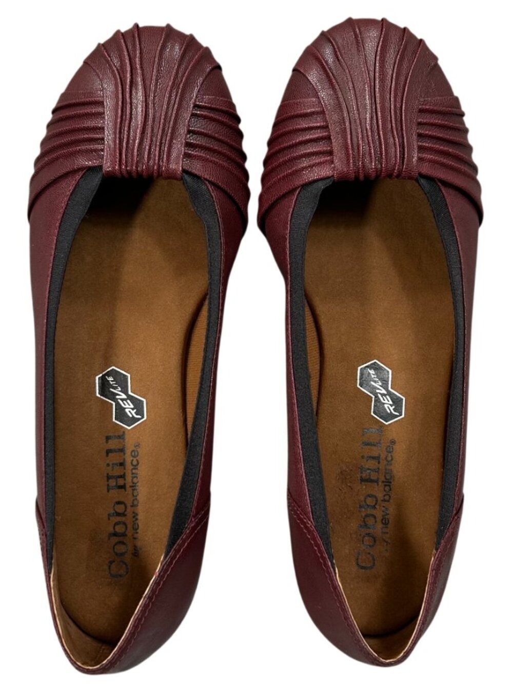 Cobb Hill by New Balance RevCraze Burgundy Leather Comfort Flats Shoes Size 8.5